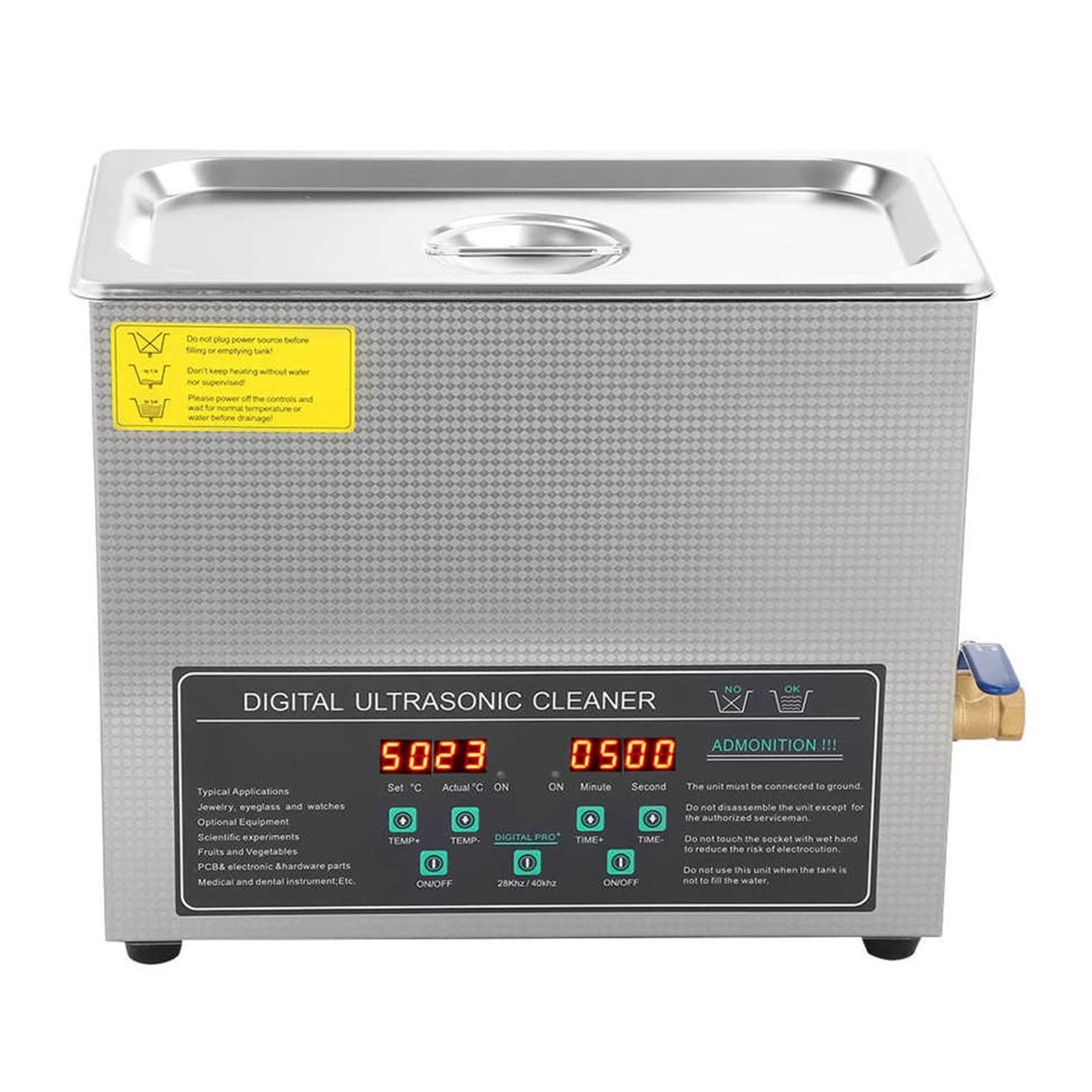 Urządzenie do czyszczenia ultradźwiękowego 10L Ultrasonic Cleaner podwójna częstotliwość Cyfrowa Ultradźwiękowa wanna do pralki