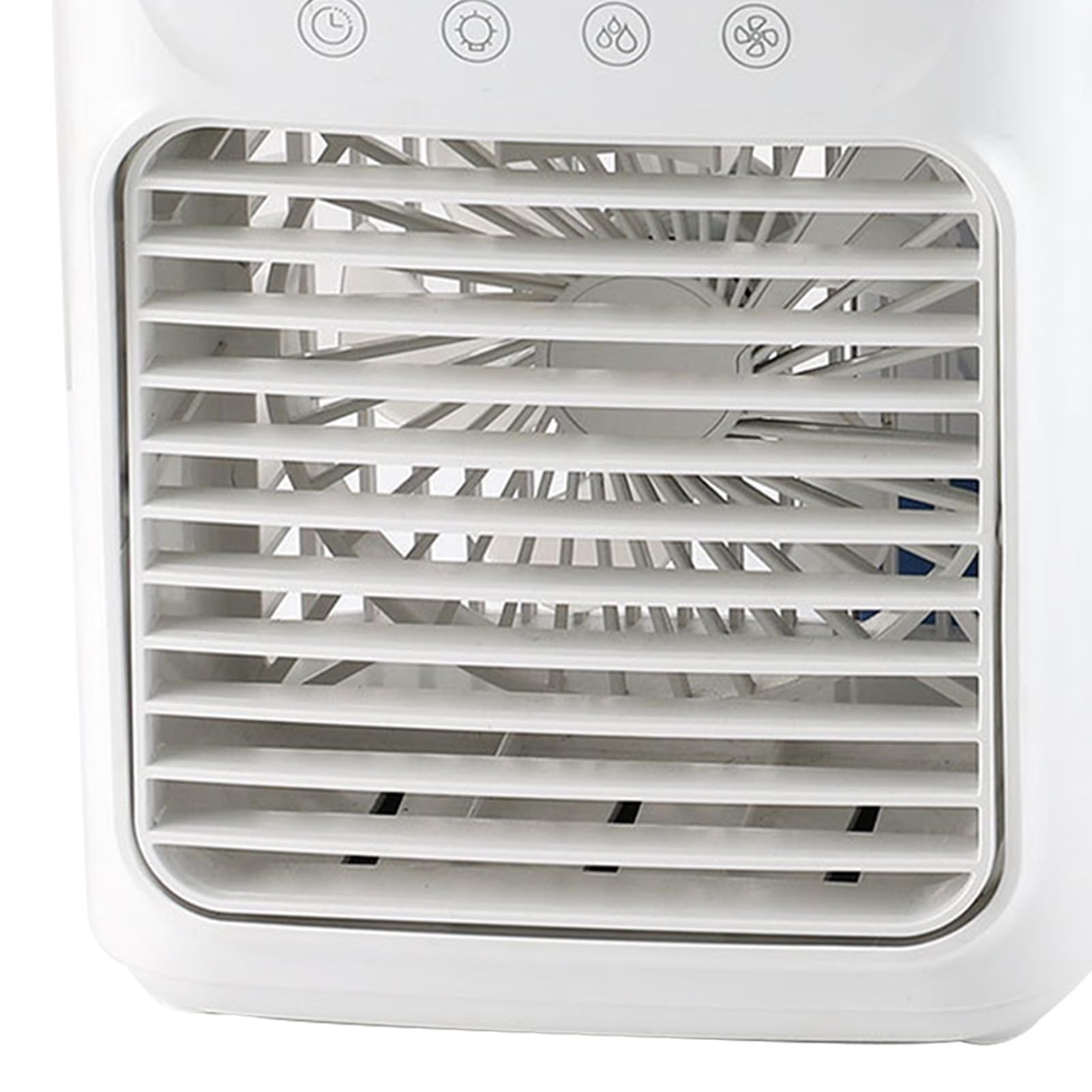 Tragbarer Turmventilator für Klimaanlagen, 700 Ml, Großer Wasserbox-Kühlventilator mit 3 Windgeschwindigkeiten, 3 Timern, Persönlicher Touchscreen-Kühler für Zimmer, Büro, Camping, Nachtlicht