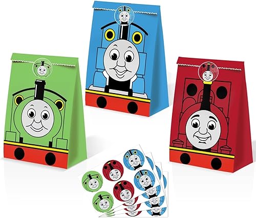 WQT 24 bolsas de dulces – Tren para fiestas y suministros de fiesta de cumpleaños – Bolsas de golosinas