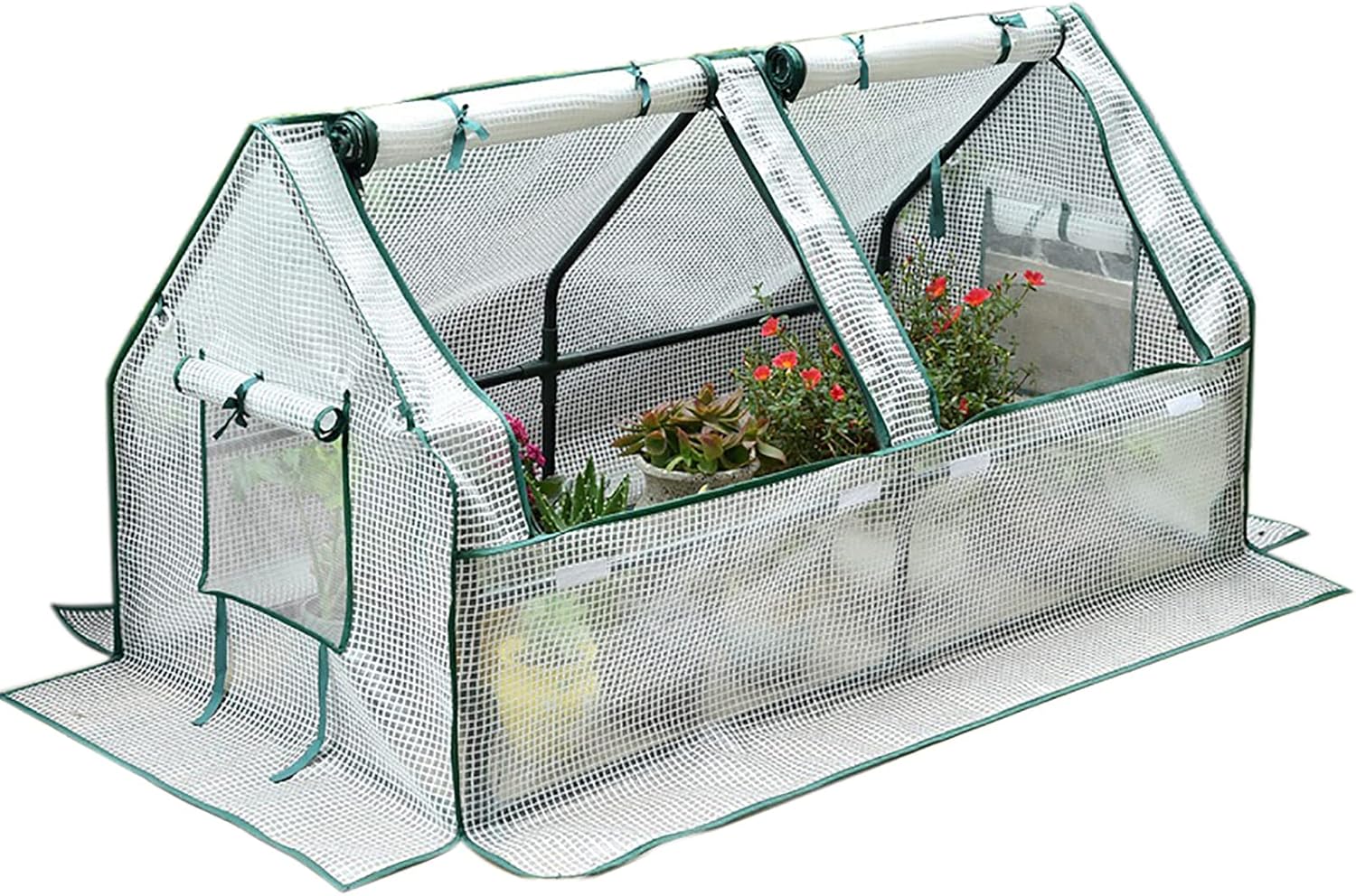 Polycarbonate Greenhouse Walk-in Green House Kit Garden Plants Grow,Mini Greenhouse for Tomato Vegetable Plants Small Cold Frame Plant House with Door Anti Ultraviolet and Rainwater Protecti