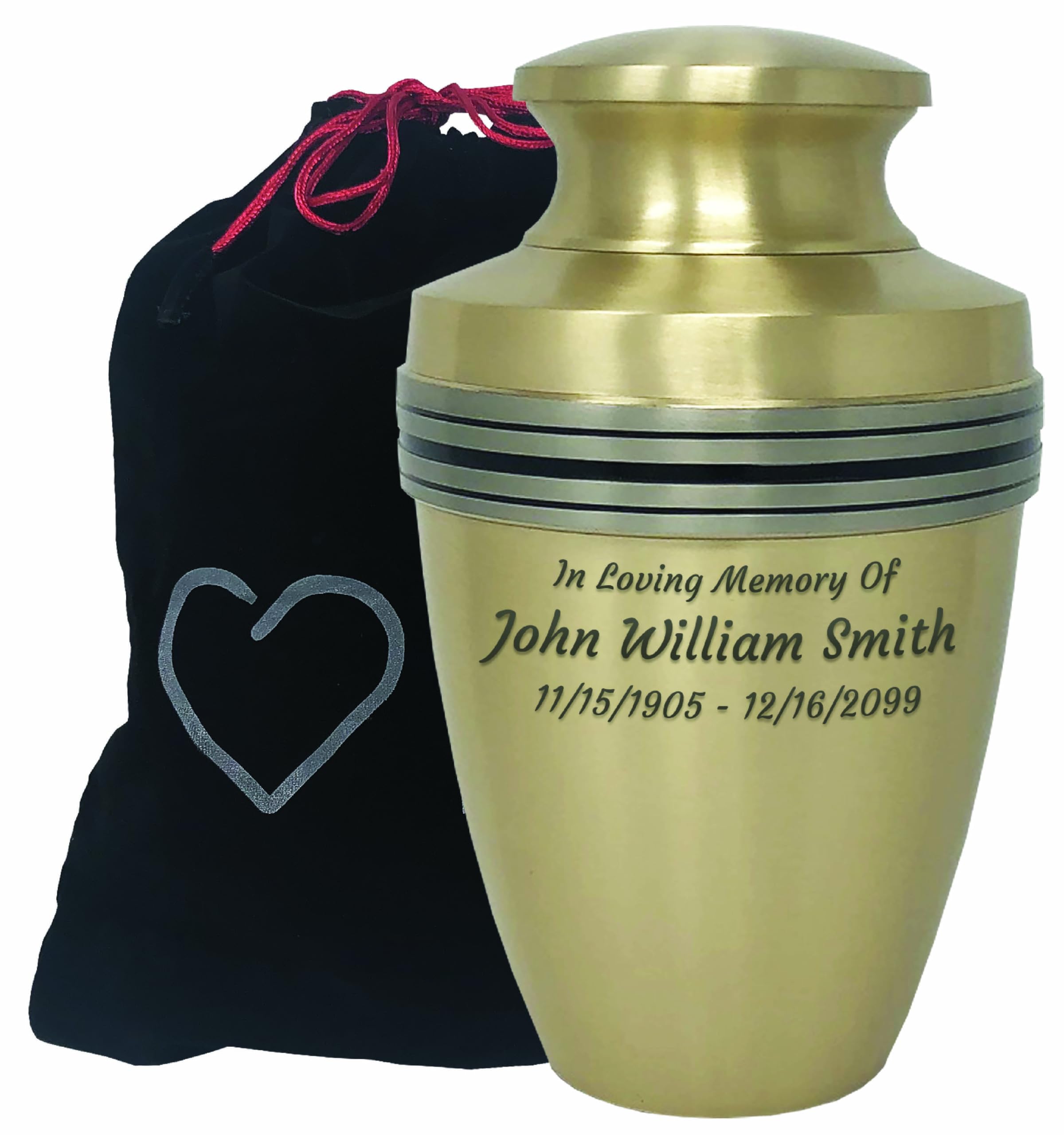 Custom Engraved Momentful Life Revere Bronze Adult Urn - Bronze Cremation Urn