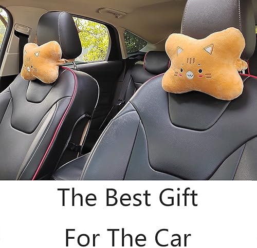 Miniatura 4 de Sexysamba Almohada para reposacabezas de automóvil, almohada de cuello de dibujos animados para automóvil, cómoda y suave almohada para asiento de