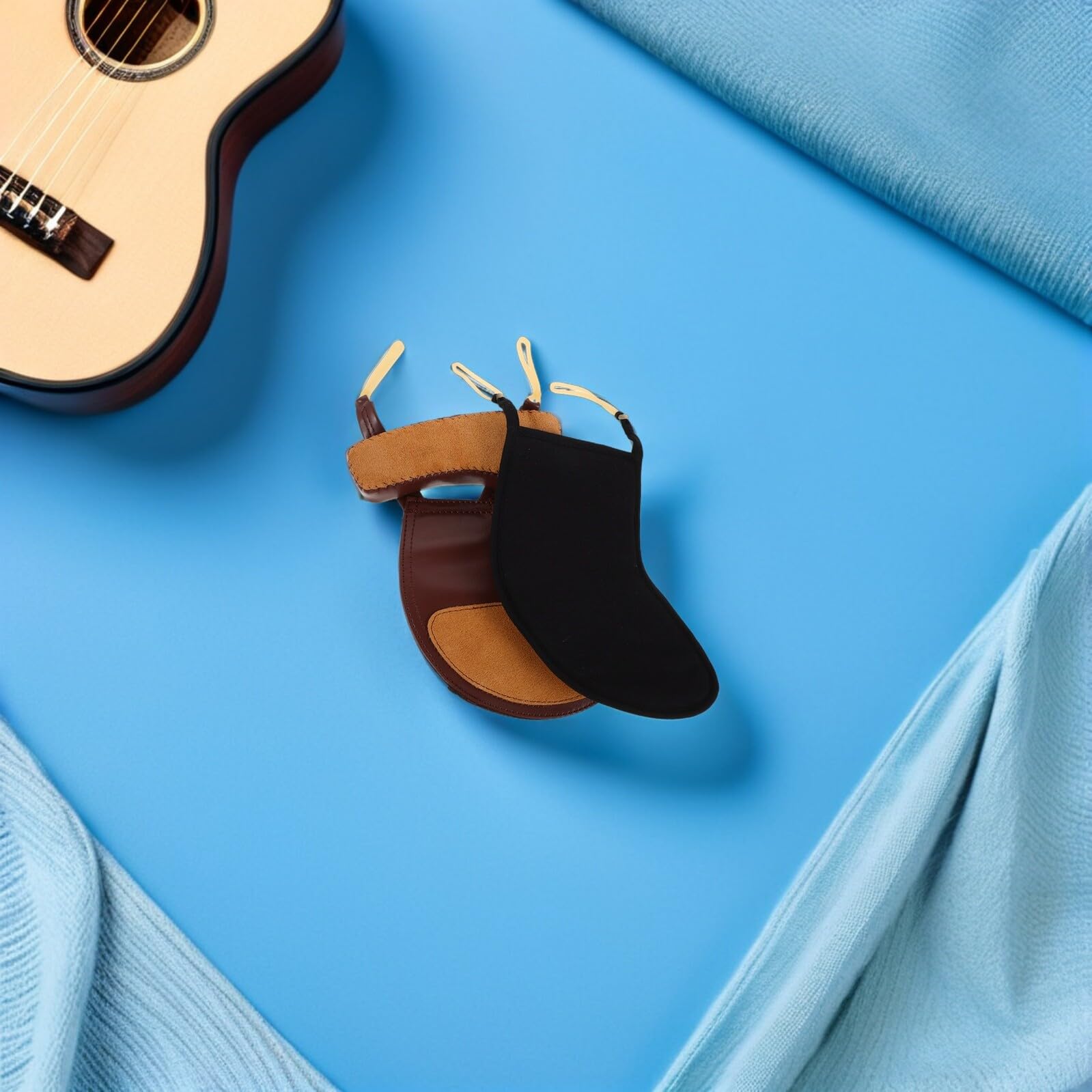 2 Piezas Almohadillas para Mentonera y Hombro de Violín Algodón y Piel de Oveja Antideslizantes Cojín Protector Ergonómico para Práctica y Conciertos