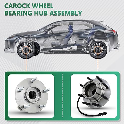 Miniatura 6 de WA930596K par rueda delantera cojinete conjunto compatible con 2006 2005 2004 2003 2002 2001 Hyundai Elantra 2.0L GLS GT Limited L4 FWD DOHC