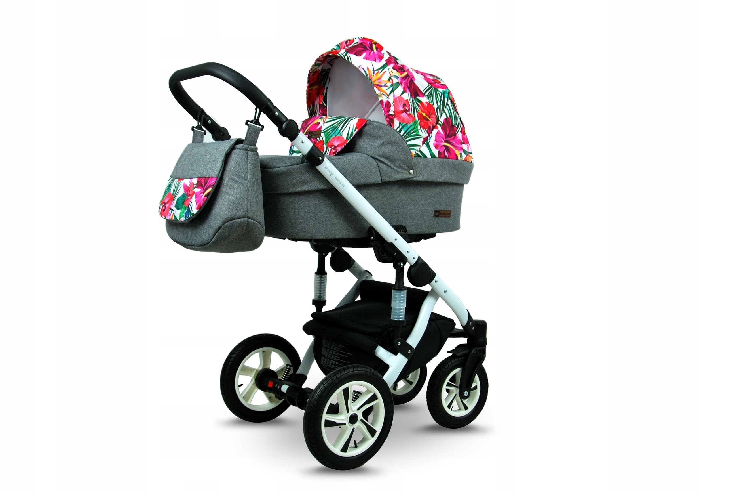 BabyLux® Kinderwagen Set 3 in 1 - Sky Lark - incl. Babywanne, Buggy Sportsitz, Auto-Babyschale - Autositz - Kinderwagenset - Kombikinderwagen mit Wickeltasche, Regenschutz usw.