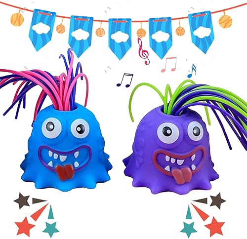 Juguetes de monstruo gritando para aliviar el estrés, divertidos juguetes gritadores que tiran del pelo, juguetes de monstruo gritando de Halloween,