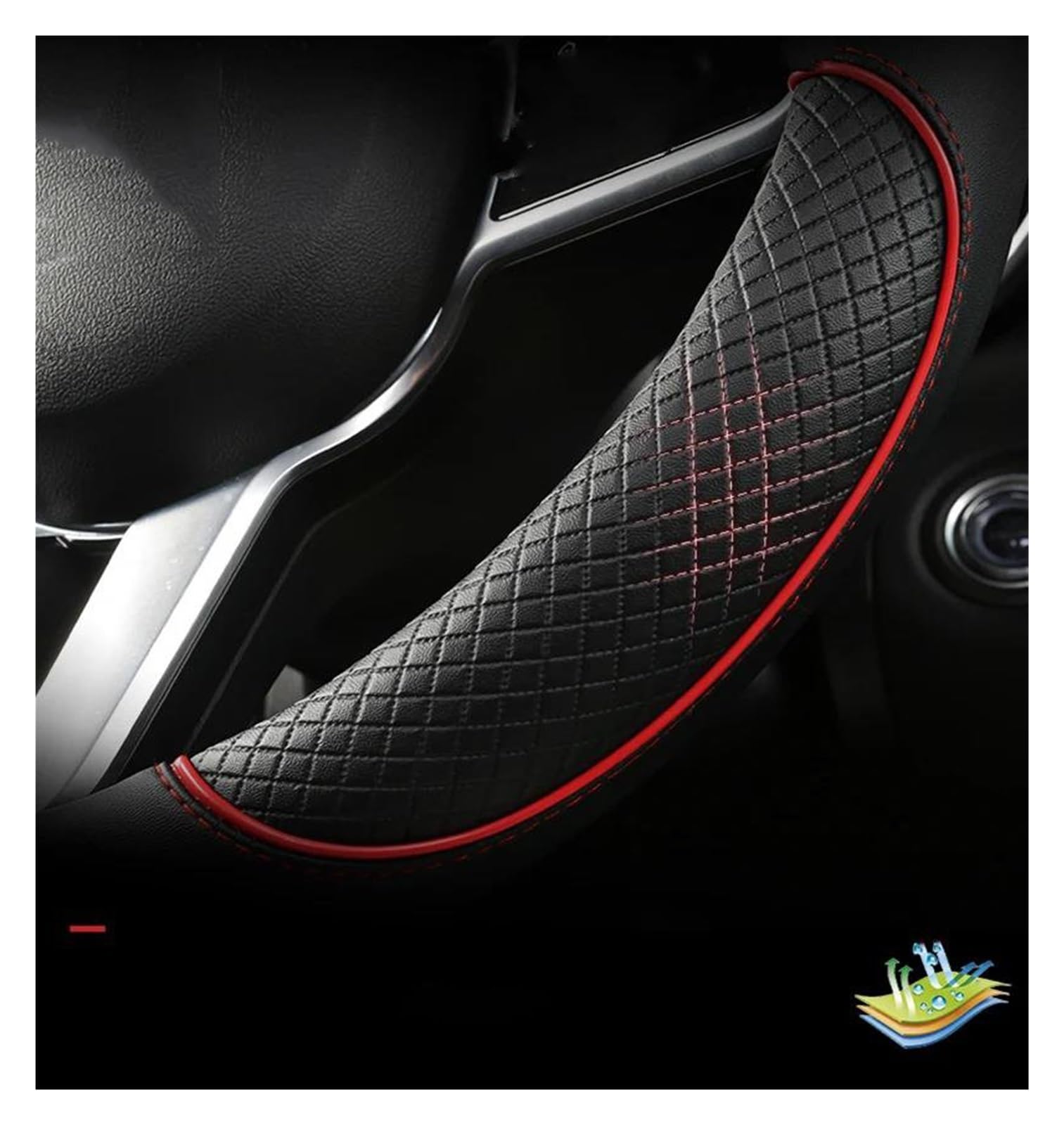Volantes Protector para Volante Coche Cuero 38cm para Yaris para Vios para Celica 86 para Rav4 para 4Runner para C-HR Funda Volante(Beige)