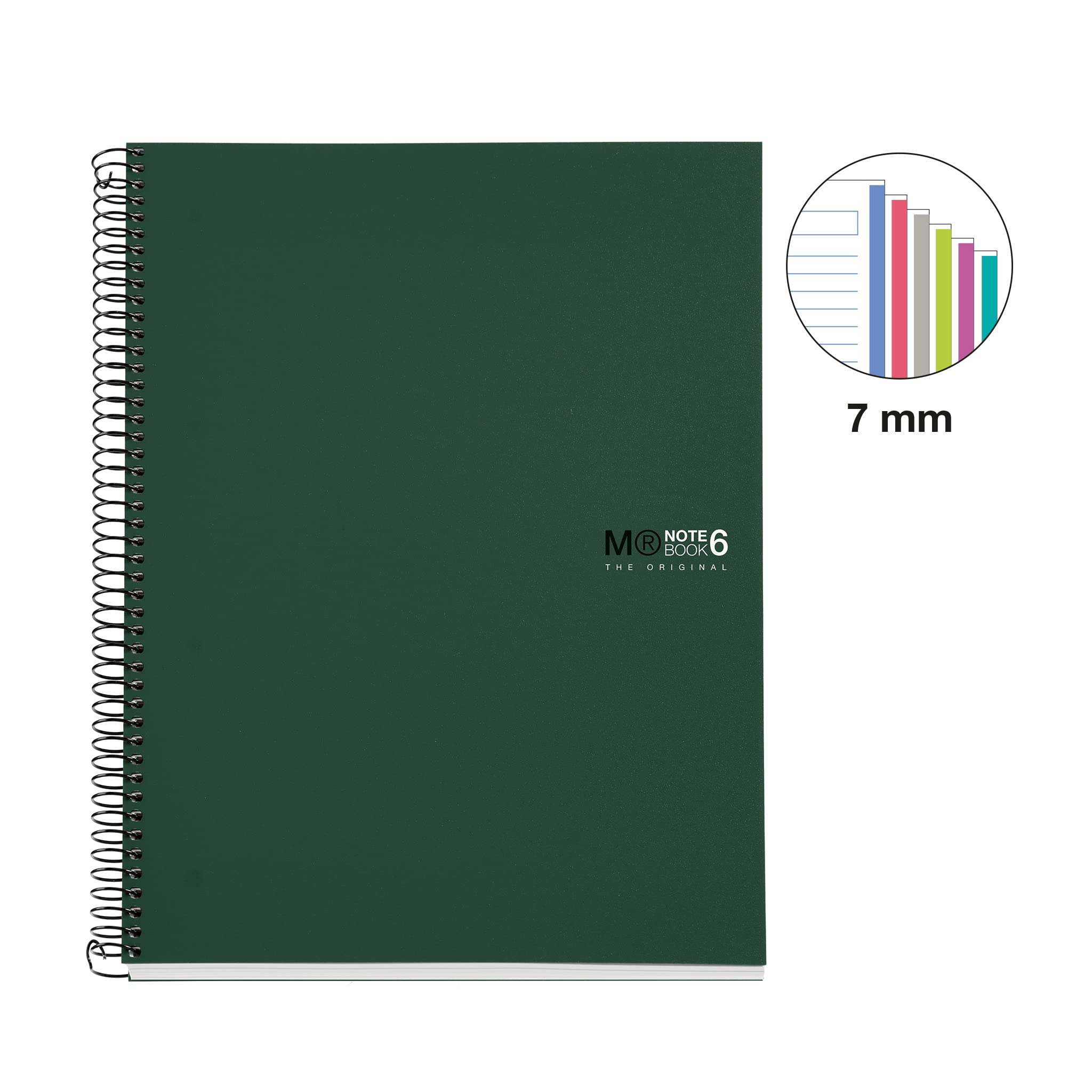 Miquelrius, The Original A4 Notebook, 6 Coloured Stripes, Opaque Polypropylene Cover, Size 210 x 297 mm, 4 Drills - Image 2