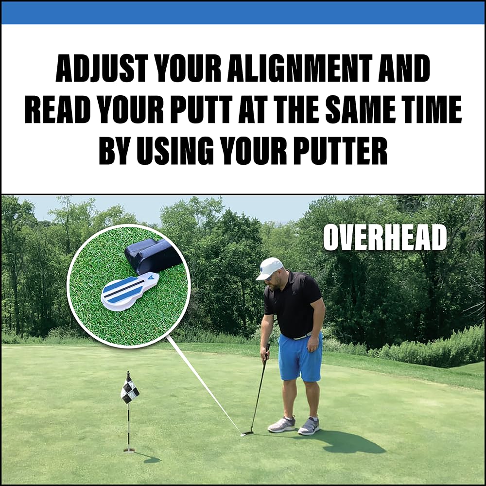 Golf Marker - Golf Accessories for Putting Aid – Golf Ball Alignment Marking Tool for Faster and More Accurate Golf Putting - Golf Ball Marker with 360° Rotation