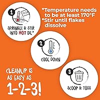 Vista 2 de FryAway Polvo solidificador de aceite de cocina de desecho profundo, 100% a base de plantas, solidifica hasta 8 tazas de aceite por uso