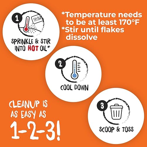 Miniatura 5 de FryAway Polvo solidificador de aceite de cocina de desecho profundo, 100% a base de plantas, solidifica hasta 8 tazas de aceite por uso