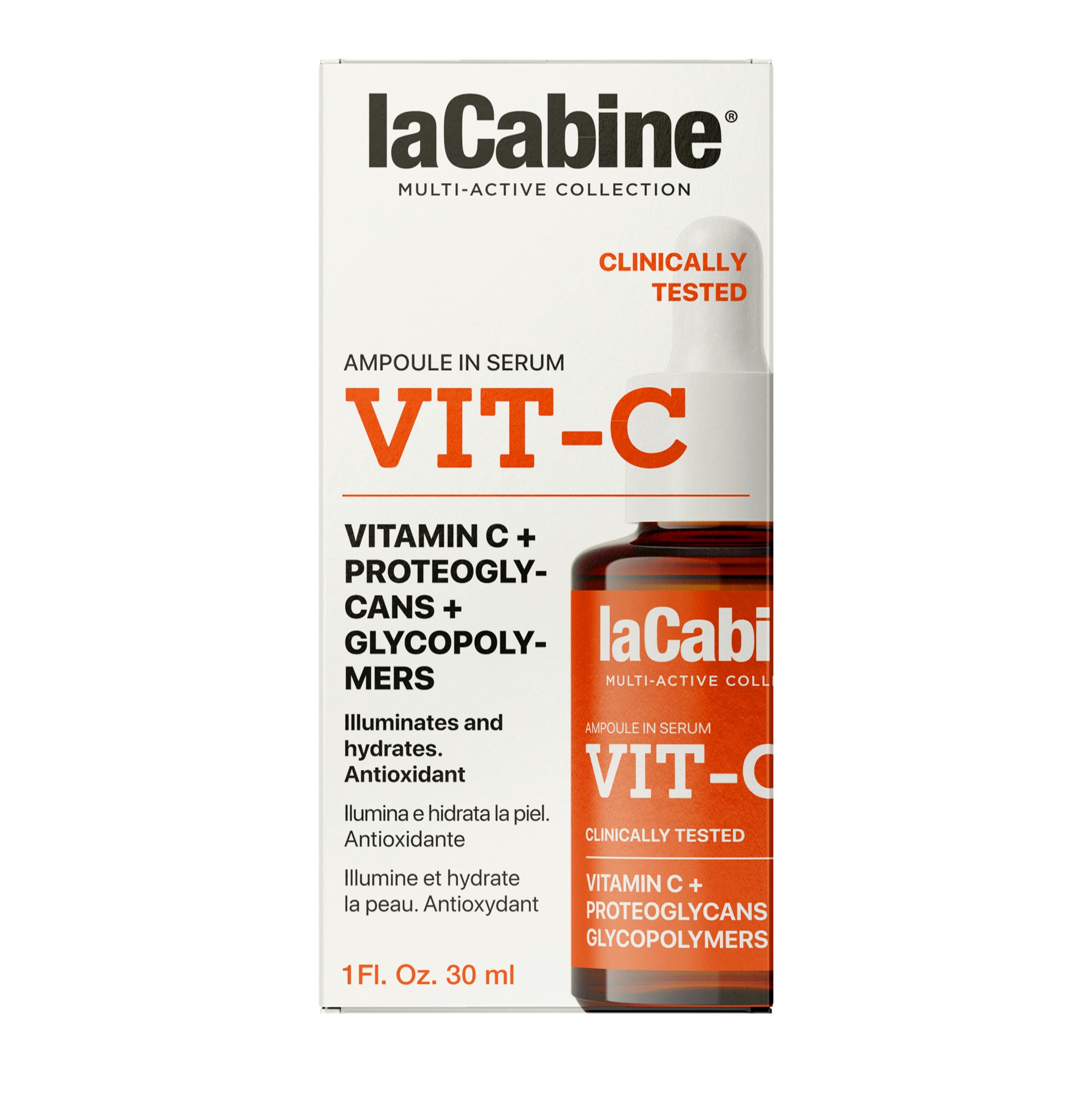laCabine Vit-C Serum 30ml – High Concentration Vitamin C Face Serum for Radiant Skin, Anti-Ageing, Deep Hydration, Brightens Tone, Firms, Smooths and Reduces Wrinkles
