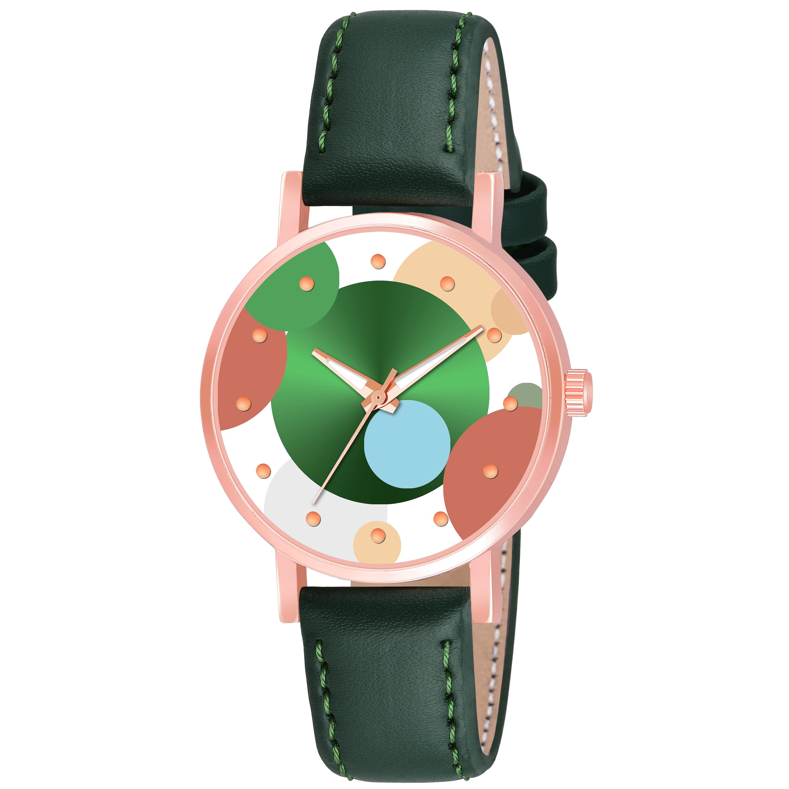 Godenize Fashion Stylish Multicolour Analog Dial Womens &Girls Leather Strap Wrist Watch- Wrist for for Women (Green) (B0CHQP4S3D) Amazon Price History, Amazon Price Tracker