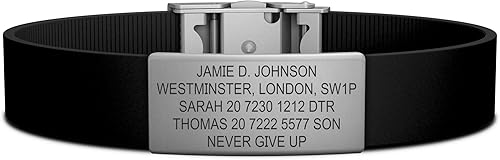 Miniatura 8 de Road ID Pulsera - Pulsera oficial de identificación - Pulsera de identificación de cierre de silicona e identificación deportiva para atletas