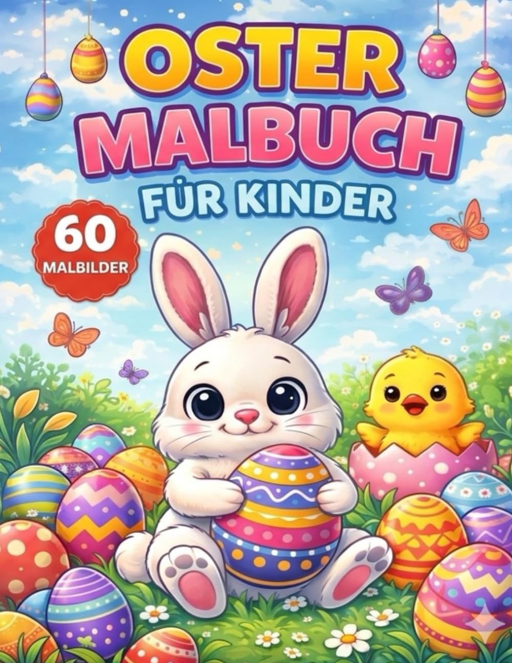 Mein großes Oster-Malbuch: 70+ süße Bilder für Kinder