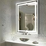 LED Vanity Mirror with Light, 24 x 32 Inch Smart Dimmable Dressing Mirror, Anti-Fog Mirror with CRI 95+ LED, Smart Touch Button, 3 Colors Lights for Wall, Bathroom, Living Room