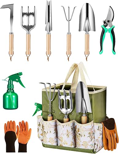9-Piece Premium Gardening Tool Set for Women - Heavy Duty