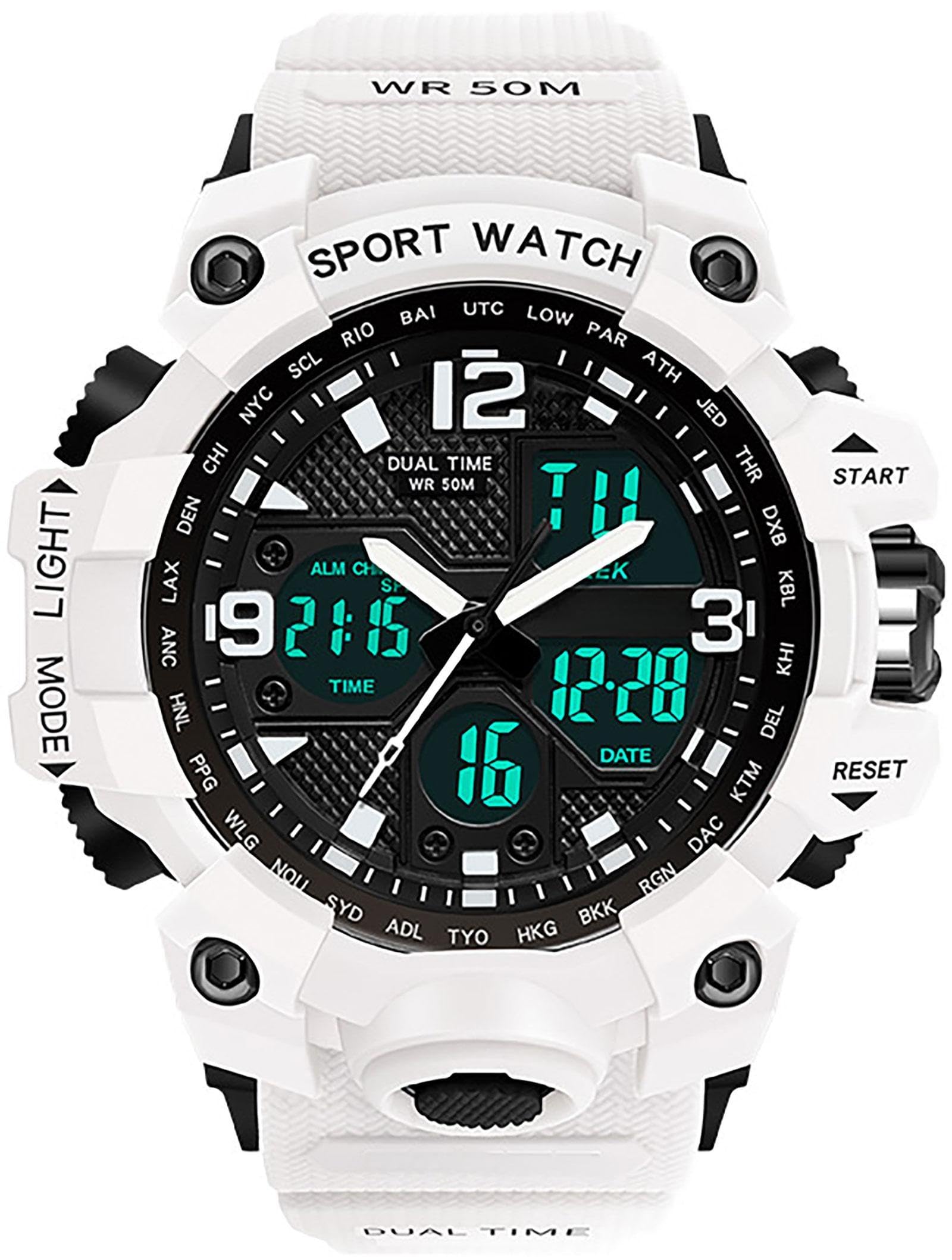 Photo 1 of findtime Digital Watch Womens, White Reloj para Mujer Waterproof Sports Running Watches for Women with 24 Hour Dual Time Stopwatch