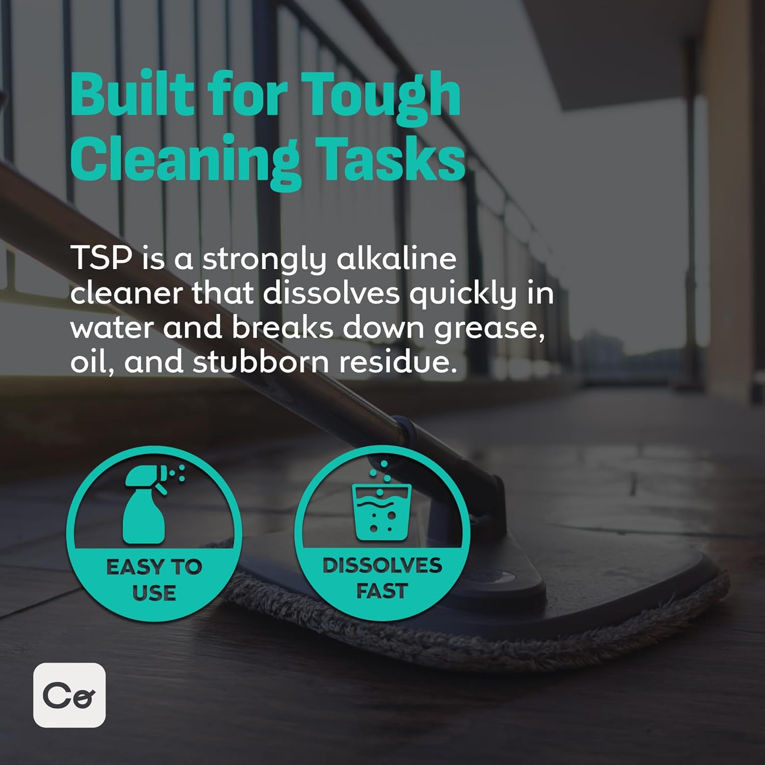 Trisodium Phosphate - TSP Cleaner - 1 Gal (5.5 lbs) Heavy-Duty Cleaner & Degreaser for Walls, Floors & Outdoor Surfaces | Removes Grease, Dirt & Stains | Ideal for Home & Industrial Use