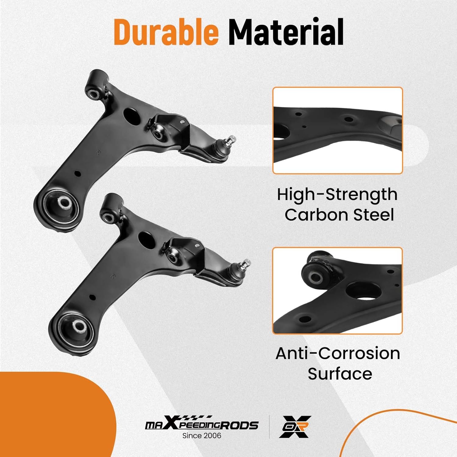 maXpeedingrods 2Pcs Front Lower Control Arm w/Ball Joint for Mitsubishi Outlander 2003 2004 2005 2006, RK620546 RK620547