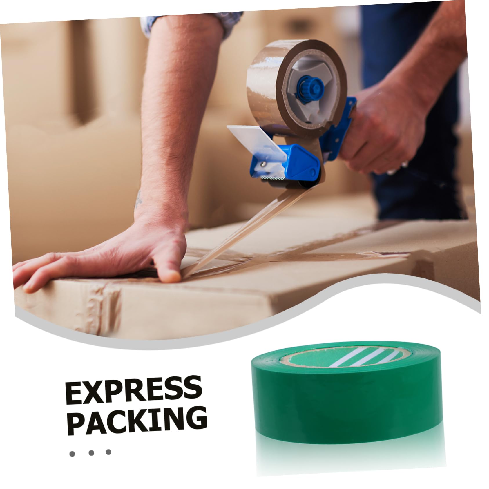3 Rouleaux Ruban Adhésif Vert pour de Ruban Multi Usage pour Déménagement et Expédition pour les Boîtes et Marquer les Produits