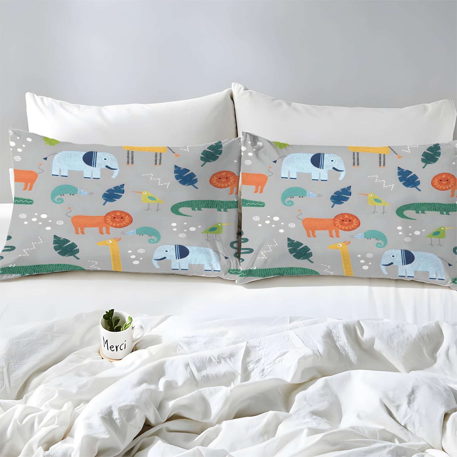 Funda Nordica Cama 150 Dibujos Animados Europeos Funda Nordica 220x240 cm Ropa De Cama con Cremallera para niños Adultos + 2 Fundas de Almohada 50x80 cm, Suave Transpirable Microfibra