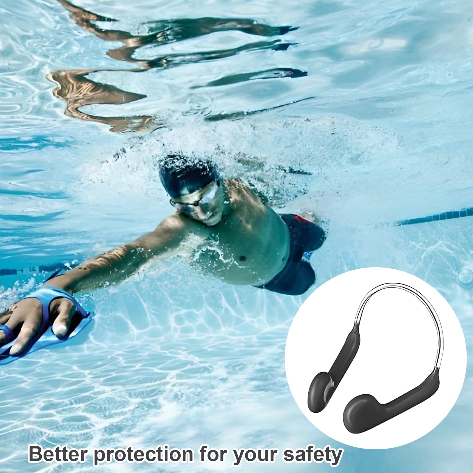 16 Pinces-Nez Silicone Natation - 8 Couleurs - Étanches, Réutilisables - Adultes Et Enfants