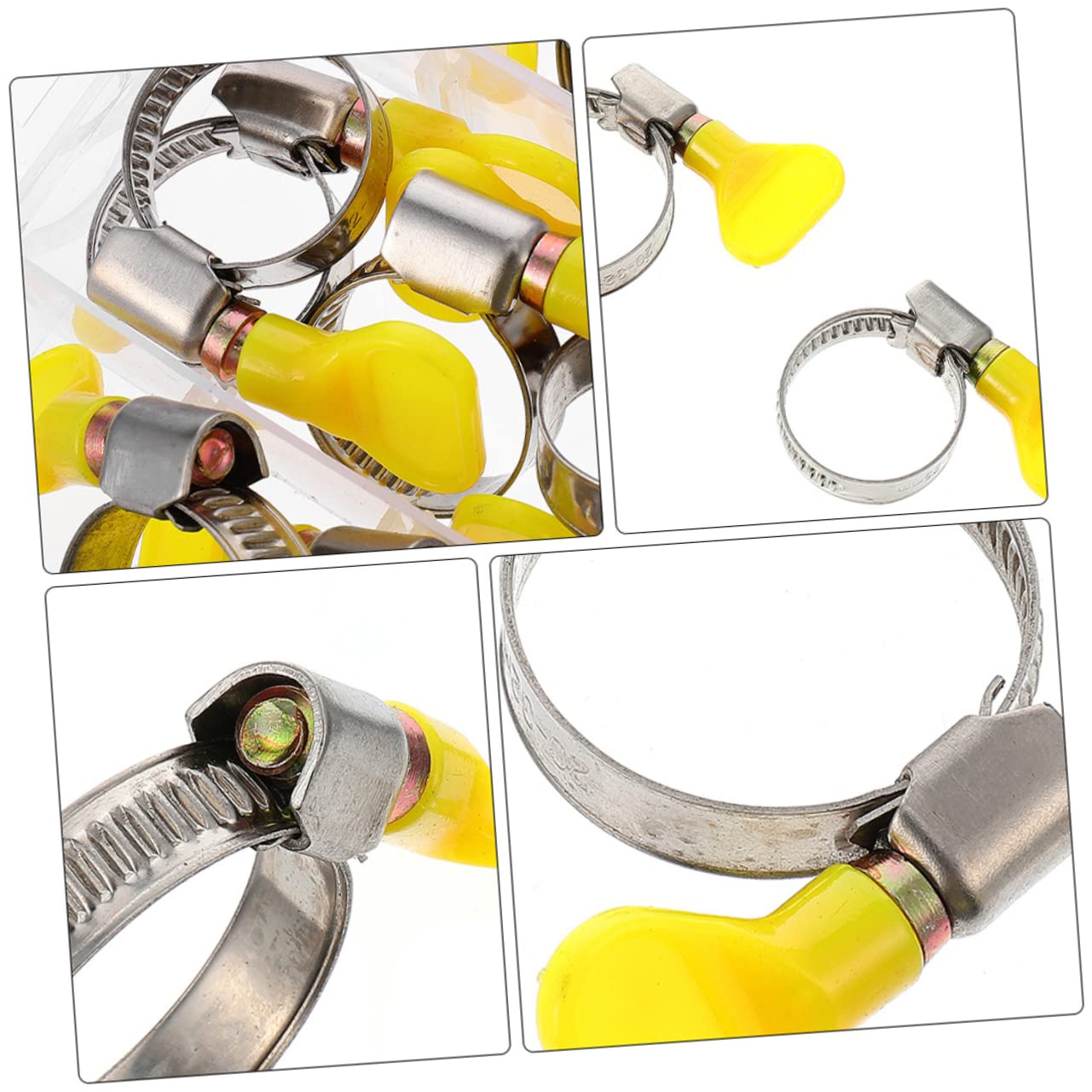 Unomor 45Pcs Plastic Handle Hose Clamps Stainless Steel Pipe Clamps for Natural Gas and Gas Lines Durable Hose Clips for Secure Connections and Easy Installation