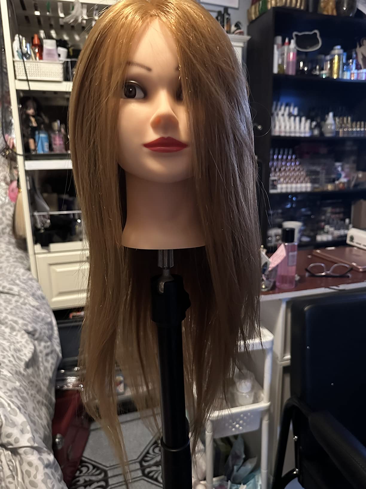 7/mo Finance Mannequin Head with Hair 70 Real Human Hair 2628