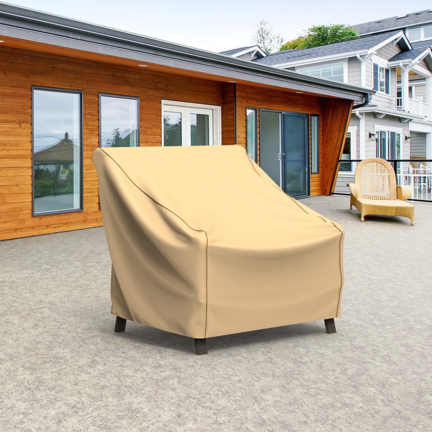 Budge NeverWet Savanna Patio Chair Cover, Tan, Extra-Large