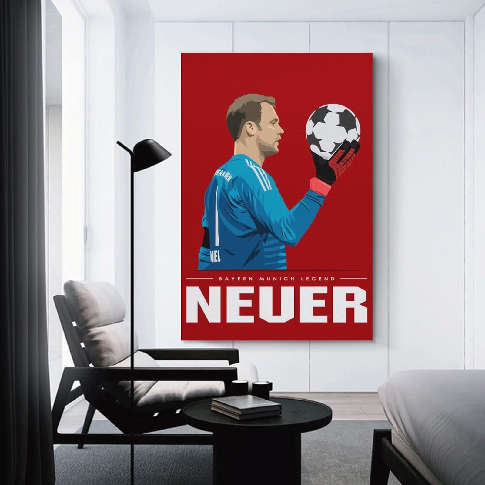 Amazon.co.jp: フットボール選手 マヌエル・ノイアー キャンバスアート