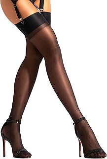 sofsy Sheer Stockings for Suspenders | Lingerie Stockings [Made in Italy] (Garter Belt Sold Separately) - 1/Pack | The Stella-Rose