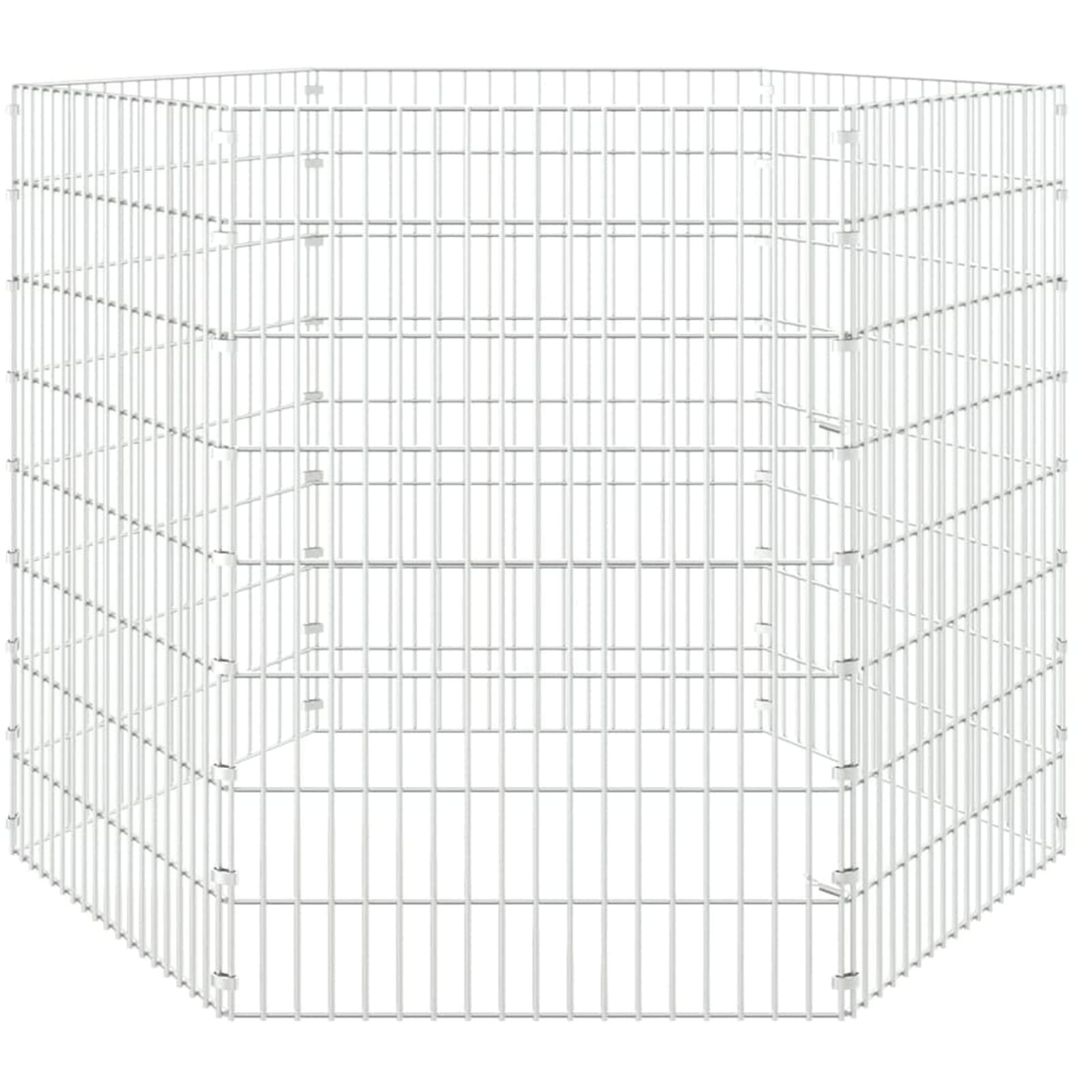 ShGaxin Jaula para Conejos 6 Paneles, Jaula Cobaya, Corralito para Perros, Vallas para Perros, Valla para Mascotas, Recinto para Conejos, Hierro galvanizado 54x80 cm