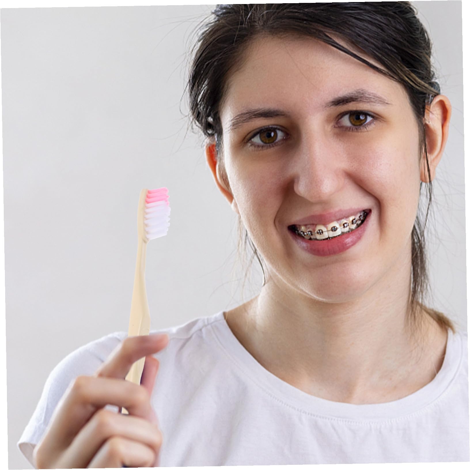 Set di Spazzolini da Denti Manuali in Plastica 100 Pezzi con Dentifricio, Monouso per Hotel e Viaggio Stili multipli