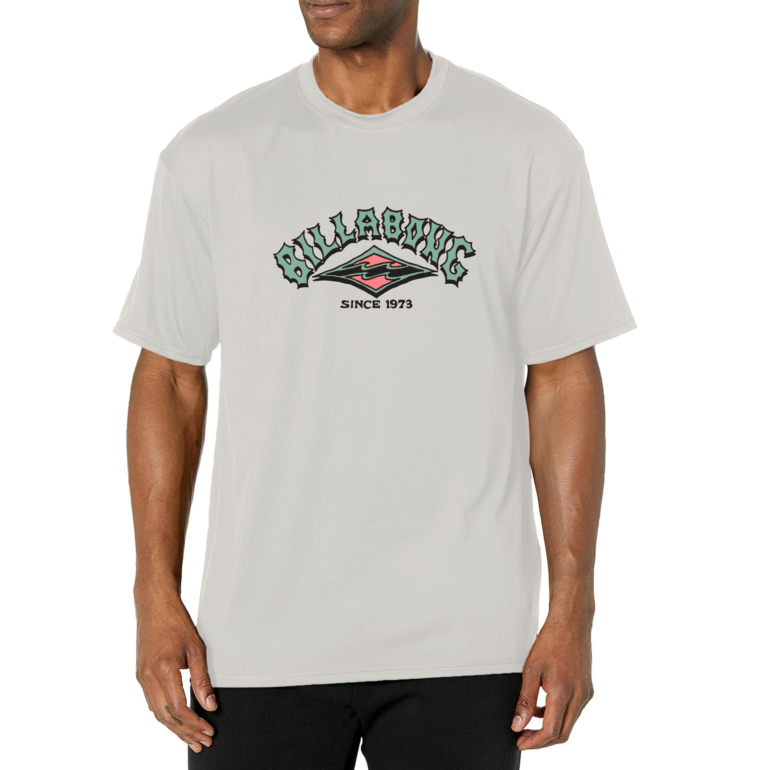 Billabong Rash Guard for Men Big and Tall – Mens Big and Tall Swim Shirt Grey