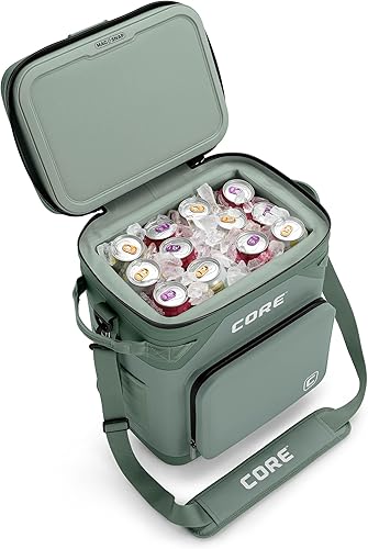 Miniatura 30 de CORE - Bolsa de enfriador suave a prueba de fugas magnética con cremallera impermeable | Bolsa aislada enfriador portátil | Mejor enfriador suave