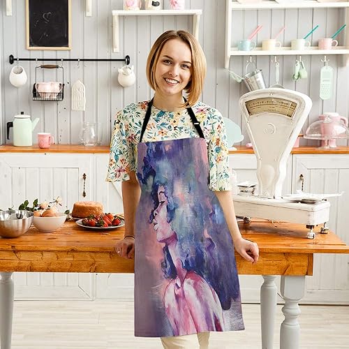Miniatura 8 de HGOD DESIGNS Delantal de cocina para cocinar jardinería, baberos ajustables para el hogar, tamaño adulto