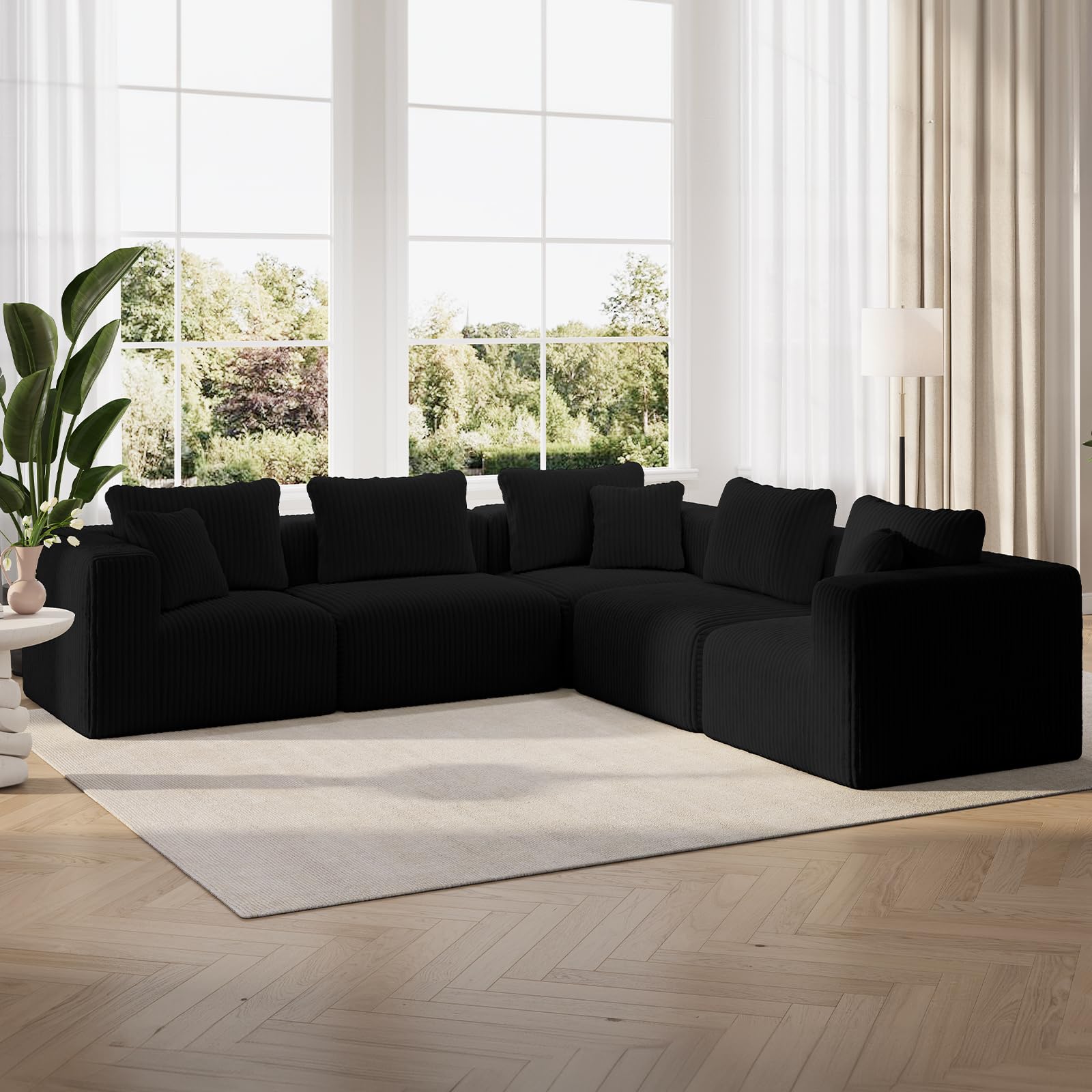 Photo 1 of Novilla 106" V Shape Modular Sectional Sofa
