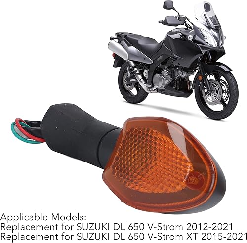 Miniatura 6 de Acouto 1 par de luces indicadoras ABS de giro delantero de motocicleta para SUZUKI DL 650 V-Strom 2012‑2021 (amarillo)