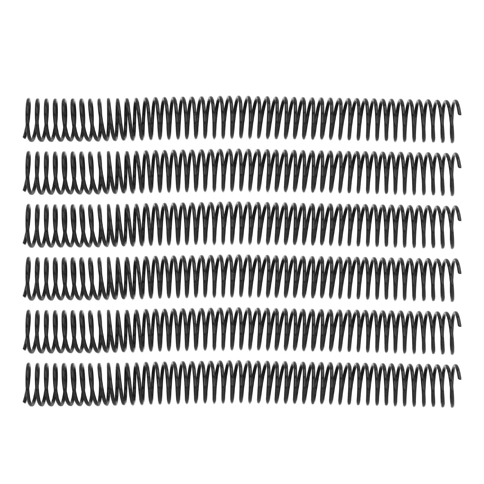 Bobine di rilegatura a spirale in plastica, 35 pezzi diametro 25,4 mm 48 anelli Passo 4:1 Dorso in filo a spirale in plastica Capacità 215 fogli per documenti (Nera)