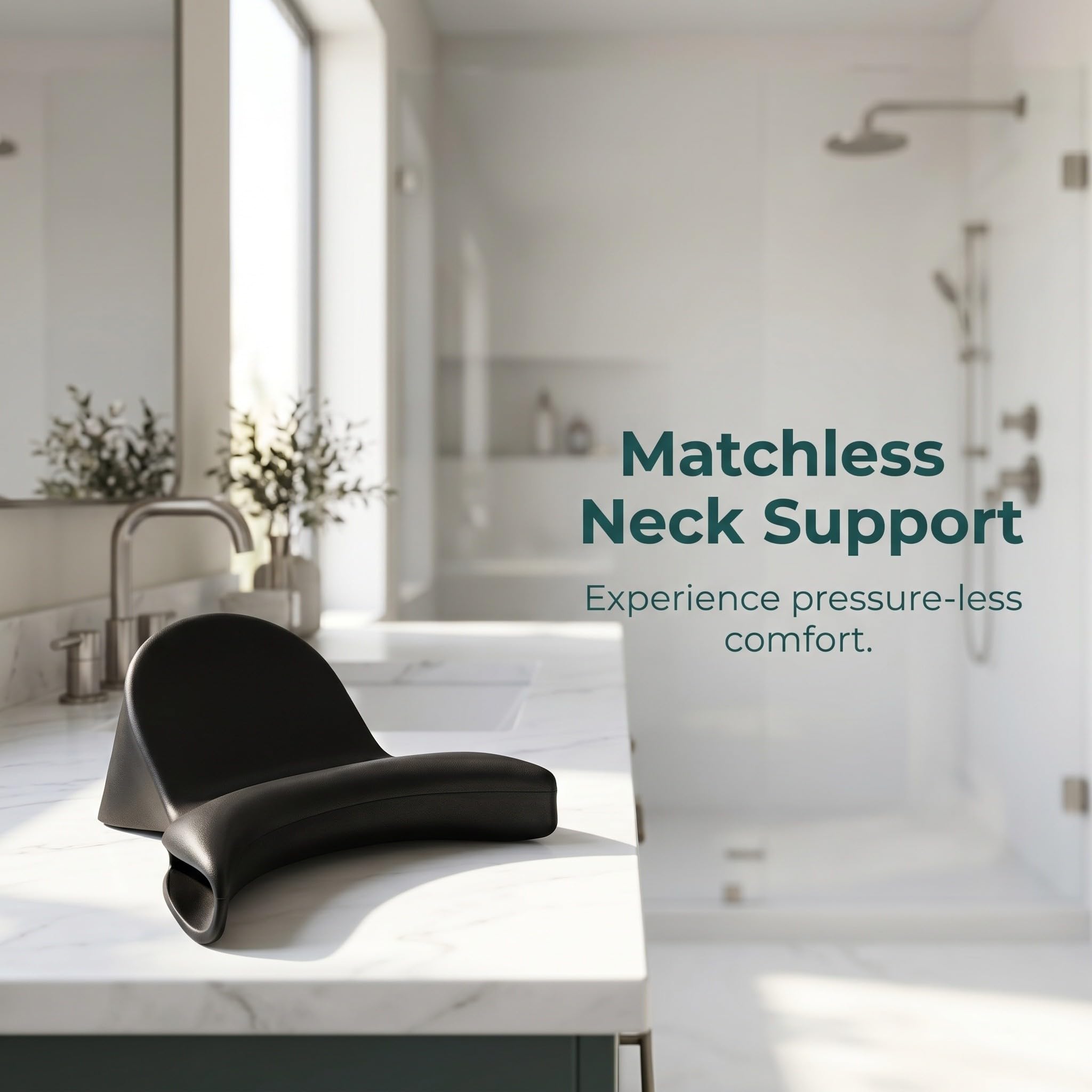 Generico Cuscino Per Lavatesta Nero In PVC Con Supporto Cervicale Ideale Per SPA E Saloni Di Parrucchieri