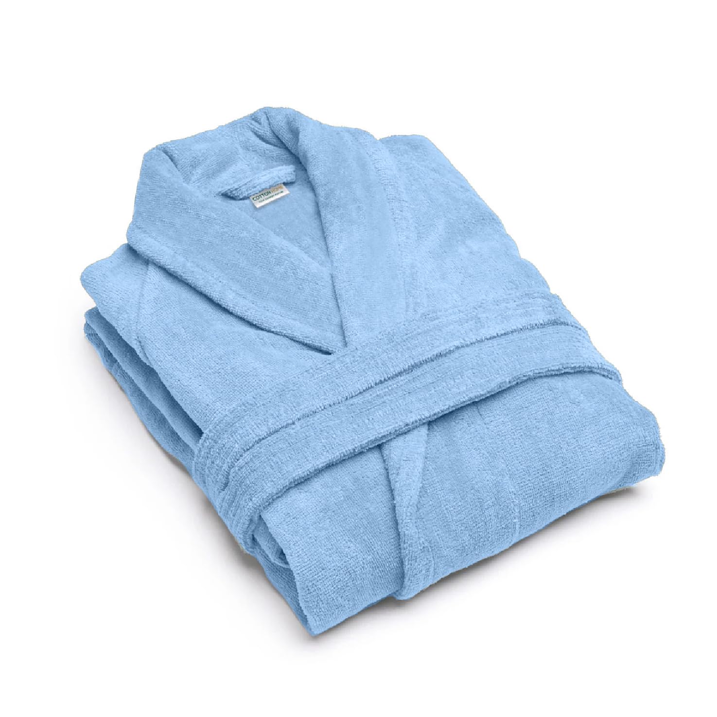 Cotton Home Unisex Bathrobe - 100% Cotton Super Soft Highly Absorbent Lightweight Bathrobes for Women & Men - Ideal for Everyday Comfort & Relaxation SkyBlue