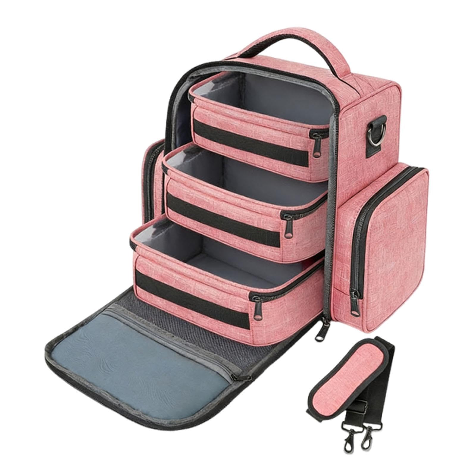 Aufbewahrungstasche für Nagellack, tragbar, Reisetasche/Aufbewahrungsbox für Gel-Nagellack, Rosa
