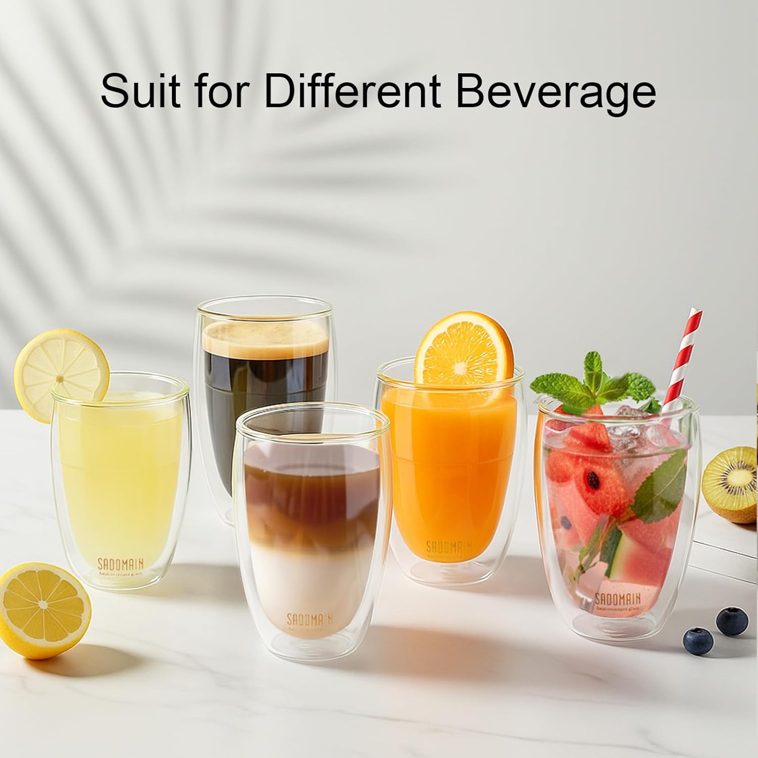 Glass Tea Cup with Infuser and Lid, Tea Infuser Mug in 12 OZ/350ML, Heat-Proof Double Wall Glass Tea Cup, 100% Plastic-Free Tea Mug with Lid and Strainer, Keeps Drinks Hot/Cold Longer Time - Image 6