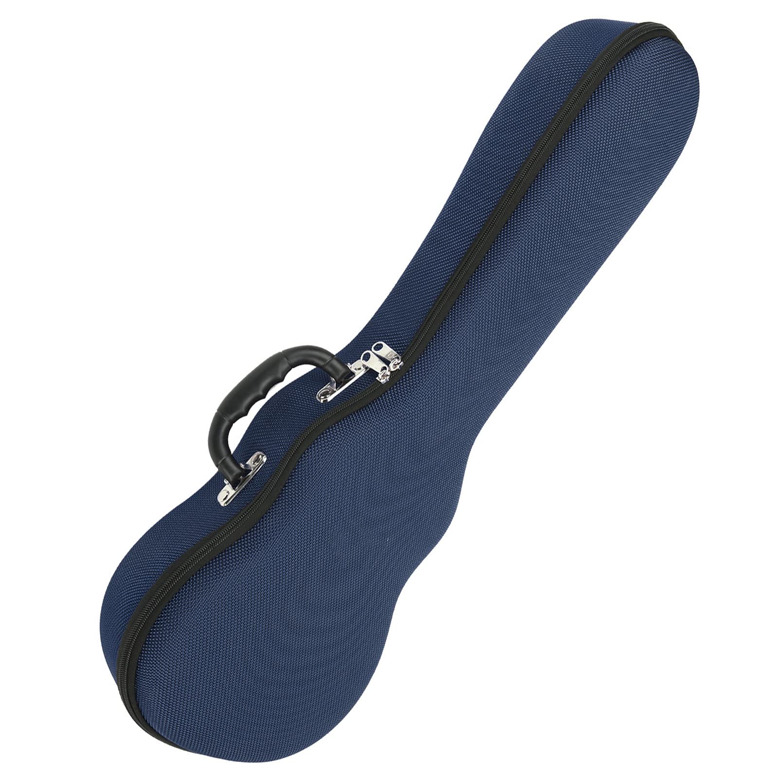 Harter Ukulele-Koffer, Wasserdichte Ukulele-Tasche, 1200D Polyester mit EVA für 23 Zoll 24 Zoll, Doppelreißverschluss, Weiches Futter, Rucksack Zum Tragen für Studenten, Reisen, Üben (23/24