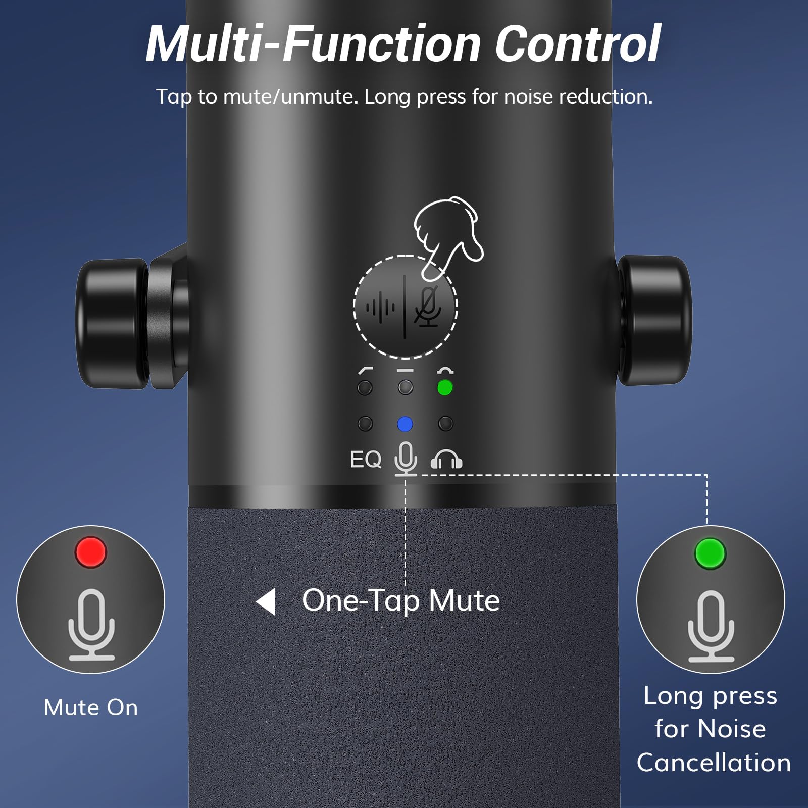 TONOR TD510 AIR H+ Micro Gaming Dynamique USB/XLR Cardioïde avec Bras de Support pour Podcasting, Streaming, Enregistrement Vocal