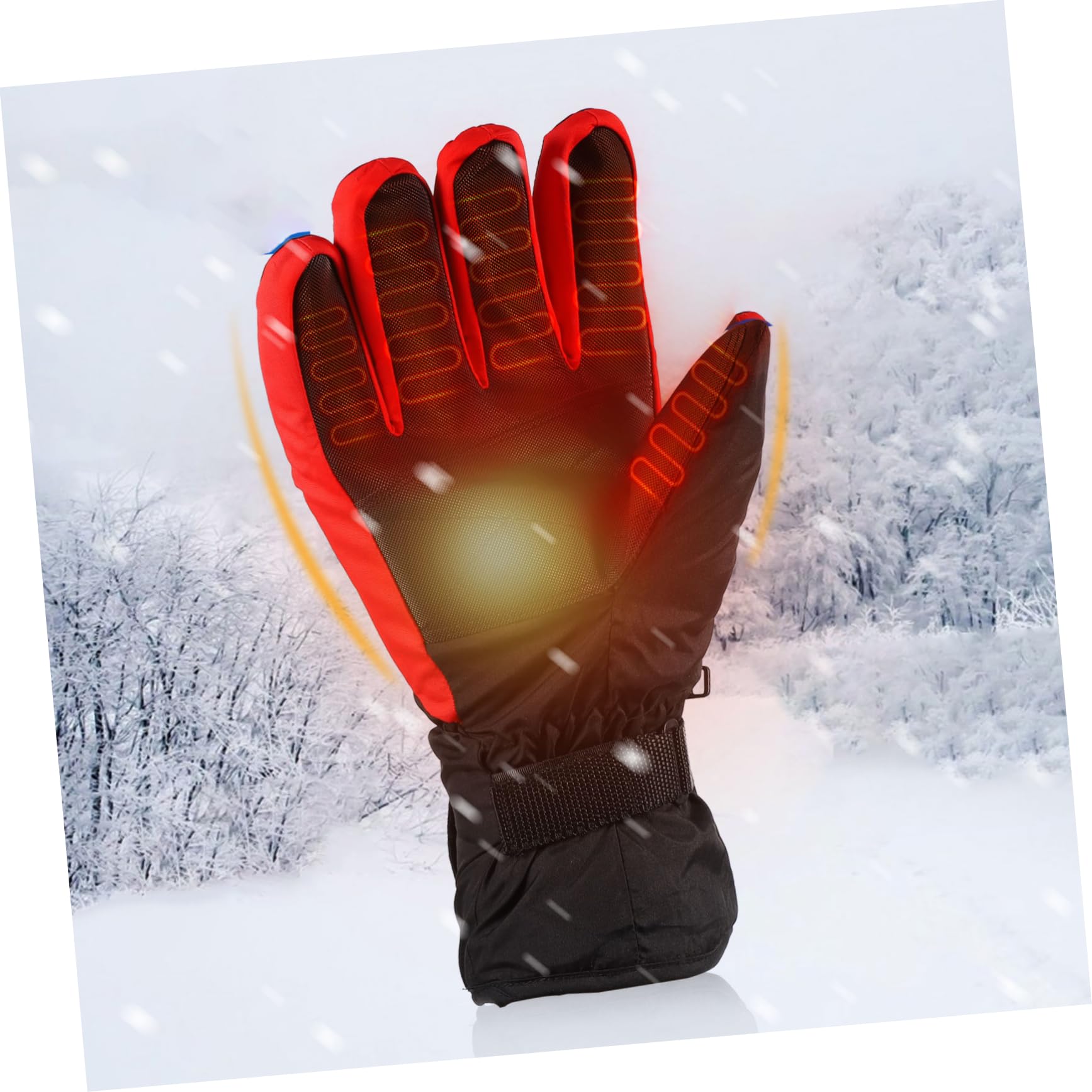 Toyvian Guanti Elettrici Riscaldabili 4.5v 1 Paio in Poliestere Neri | Scaldamani Portatile per Outdoor e Sci, Riscaldamento Uniforme su Tutta la Mano, Versione 4.5v