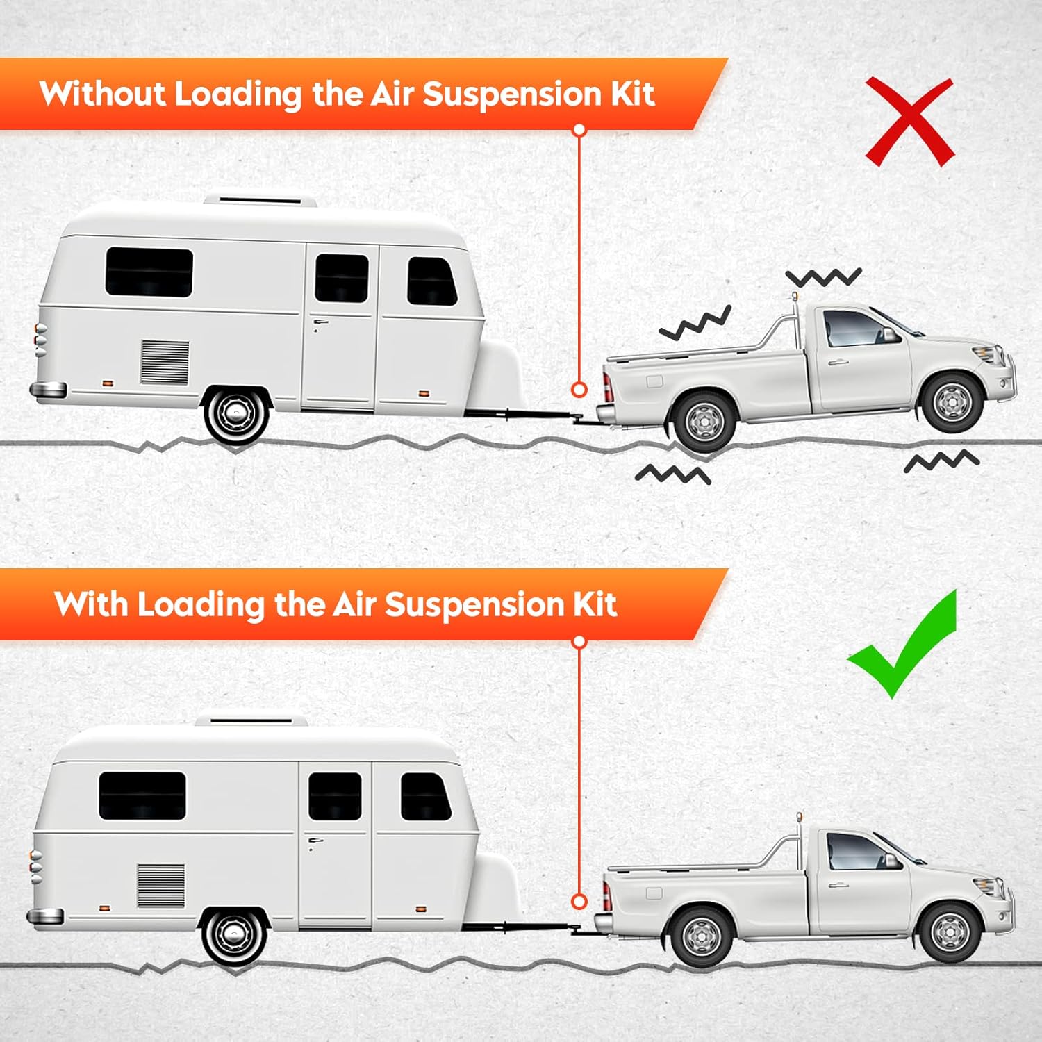 Air Suspension Bags Kit 5000lbs Compatible with 2011 2012 2013 2014 2015 2016 2017 Chevrolet Silverado 2500 HD 3500 HD & GMC Sierra 2500 HD 3500 HD Replace W2176 Spring Rear Mounts Lift Kit