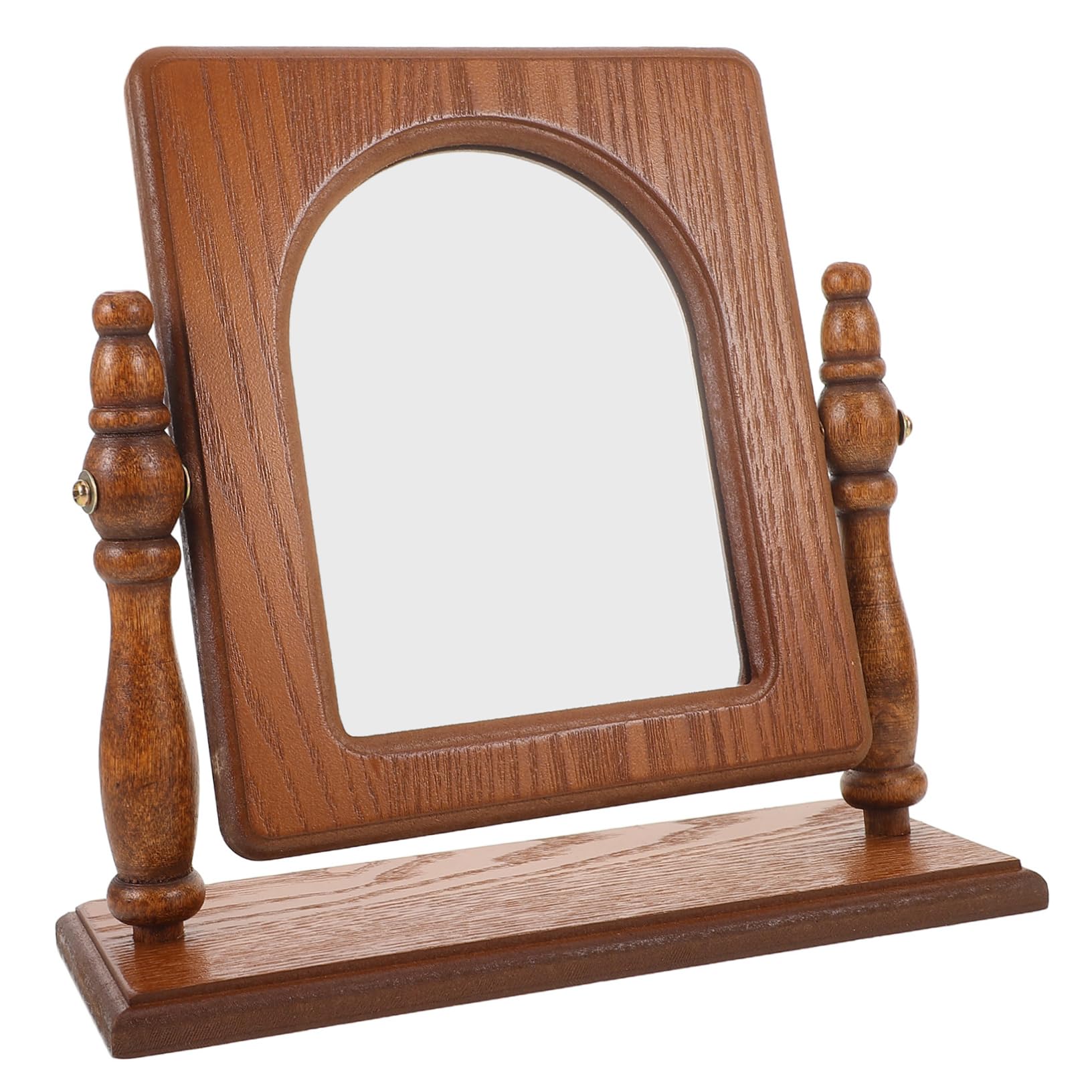 SHERCHPRY Holz Tischspiegel mit Ständer, Französisch Vintage, Coffee