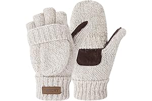 Winter Knitted Fingerless Convertible Mittens: Warmth and Versatility for Women